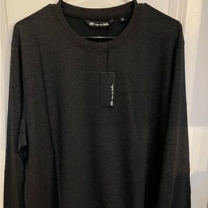 NWT Travis Mathews long sleeve charcoal grey shirt.